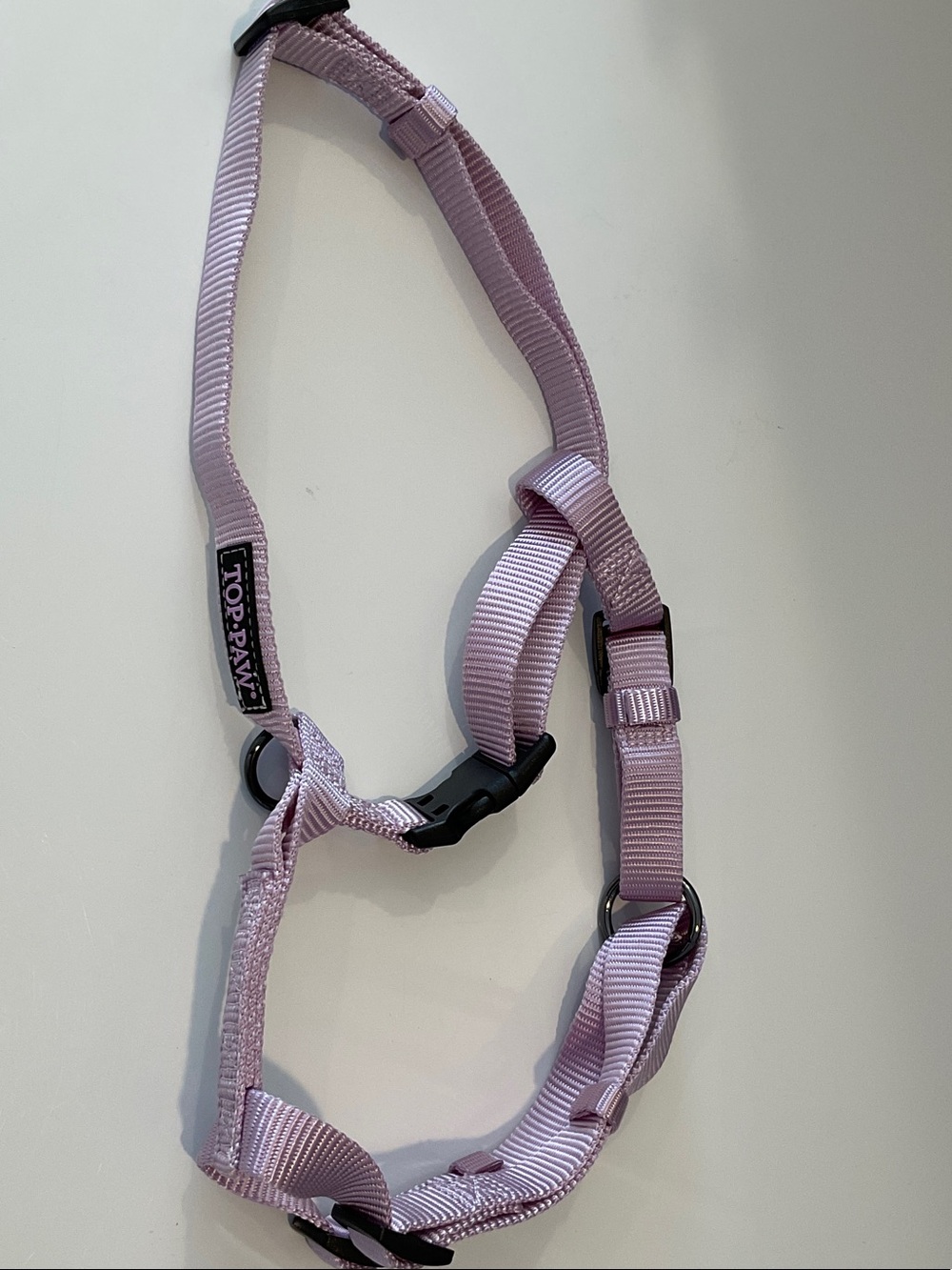 Top Paw Lilac Adjustable Dog Harness with Black Hardware